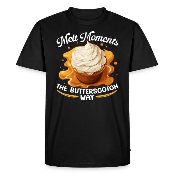 Butterscotch Sweet Caramel Food Foodie Butter - Men's Premium Organic T-Shirt - black - Front - Nico (187cm)