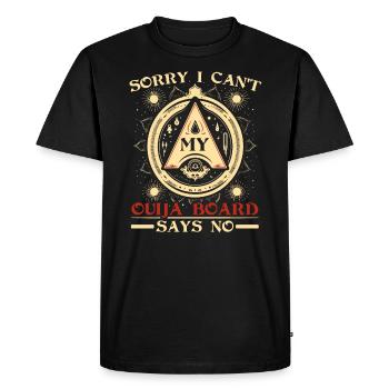 Ouija Board Paranormal Spirit Board Halloween - Men's Premium Organic T-Shirt - black - Front - Nico (187cm)