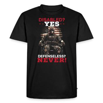 Ancien combattant handicapé militaire soldat de l’armée des États-Unis - T-shirt Premium bio Homme - noir - Devant - Nico (187cm)