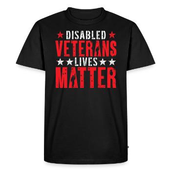 Ancien combattant handicapé militaire soldat de l’armée des États-Unis - T-shirt Premium bio Homme - noir - Devant - Nico (187cm)