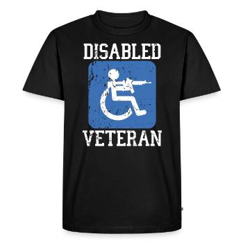 Ancien combattant handicapé militaire soldat de l’armée des États-Unis - T-shirt Premium bio Homme - noir - Devant - Nico (187cm)