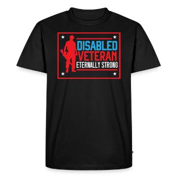 Ancien combattant handicapé militaire soldat de l’armée des États-Unis - T-shirt Premium bio Homme - noir - Devant - Nico (187cm)