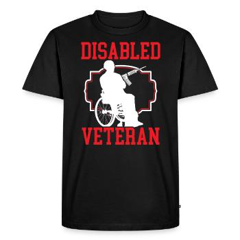 Ancien combattant handicapé militaire soldat de l’armée des États-Unis - T-shirt Premium bio Homme - noir - Devant - Nico (187cm)