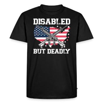 Ancien combattant handicapé militaire soldat de l’armée des États-Unis - T-shirt Premium bio Homme - noir - Devant - Nico (187cm)