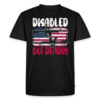 Ancien combattant handicapé militaire soldat de l’armée des États-Unis - T-shirt Premium bio Homme - noir - Devant - Nico (187cm)