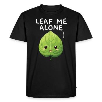 Feuille Peeping Automne Feuille Peeper Automne Feuillage - T-shirt Premium bio Homme - noir - Devant - Nico (187cm)