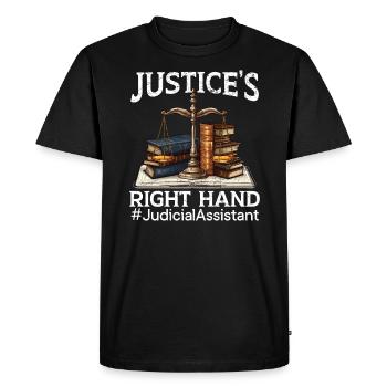 Judicial Assistant Job Law Courtroom Justice - Men's Premium Organic T-Shirt - black - Front - Nico (187cm)
