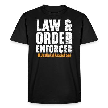Judicial Assistant Job Law Courtroom Justice - Men's Premium Organic T-Shirt - black - Front - Nico (187cm)