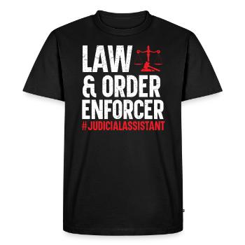 Judicial Assistant Job Law Courtroom Justice - Men's Premium Organic T-Shirt - black - Front - Nico (187cm)