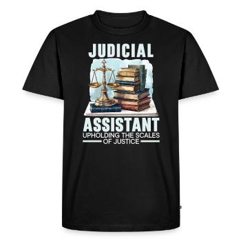 Judicial Assistant Job Law Courtroom Justice - Men's Premium Organic T-Shirt - black - Front - Nico (187cm)