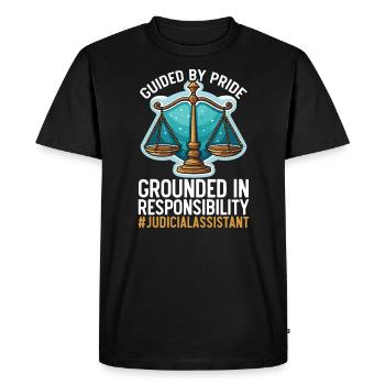 Judicial Assistant Job Law Courtroom Justice - Men's Premium Organic T-Shirt - black - Front - Nico (187cm)
