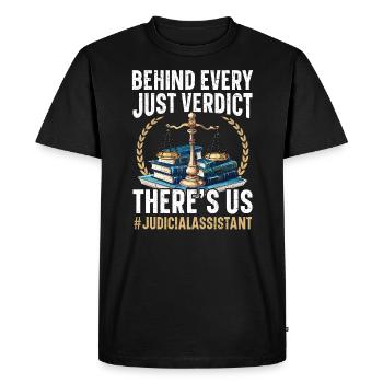Judicial Assistant Job Law Courtroom Justice - Men's Premium Organic T-Shirt - black - Front - Nico (187cm)
