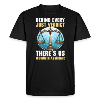 Judicial Assistant Job Law Courtroom Justice - Men's Premium Organic T-Shirt - black - Front - Nico (187cm)