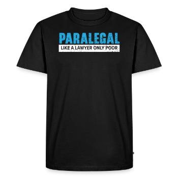 Assistant(e) judiciaire(ve) Droit Droit Juge de salle d’audience - T-shirt Premium bio Homme - noir - Devant - Nico (187cm)