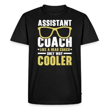 Assistant Coach Sport Trainer Team Coaching - Men's Premium Organic T-Shirt - black - Front - Nico (187cm)