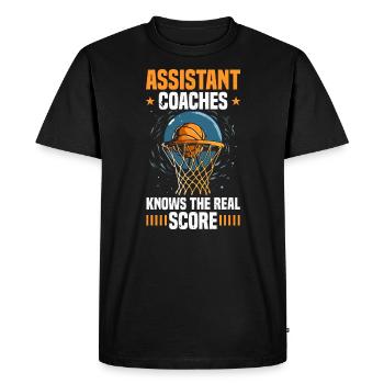 Assistant Coach Sport Trainer Team Coaching - Men's Premium Organic T-Shirt - black - Front - Nico (187cm)