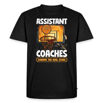 Assistant Coach Sport Trainer Team Coaching - Men's Premium Organic T-Shirt - black - Front - Nico (187cm)