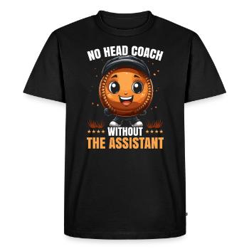 Assistant Coach Sport Trainer Team Coaching - Men's Premium Organic T-Shirt - black - Front - Nico (187cm)