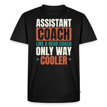 Assistant Coach Sport Trainer Team Coaching - Men's Premium Organic T-Shirt - black - Front - Nico (187cm)