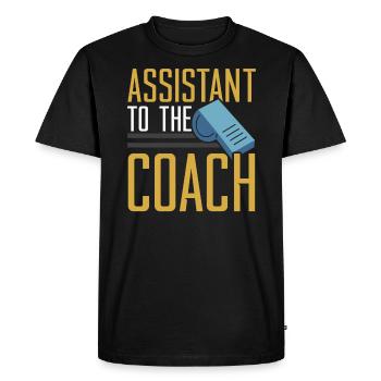 Assistant Coach Sport Trainer Team Coaching - Men's Premium Organic T-Shirt - black - Front - Nico (187cm)
