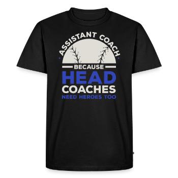 Assistant Coach Sport Trainer Team Coaching - Men's Premium Organic T-Shirt - black - Front - Nico (187cm)