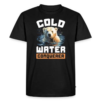 Polar Bear Plunge Icy Water Polar Plunge - Men's Premium Organic T-Shirt - black - Front - Nico (187cm)