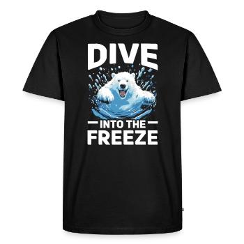 Polar Bear Plunge Icy Water Polar Plunge - Men's Premium Organic T-Shirt - black - Front - Nico (187cm)