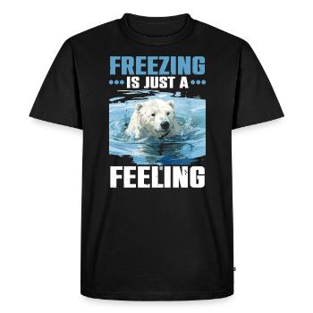 Polar Bear Plunge Icy Water Polar Plunge - Men's Premium Organic T-Shirt - black - Front - Nico (187cm)