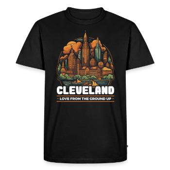 Cleveland State Ohio USA America United States - Men's Premium Organic T-Shirt - black - Front - Nico (187cm)