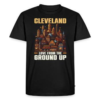 Cleveland State Ohio USA America United States - Men's Premium Organic T-Shirt - black - Front - Nico (187cm)