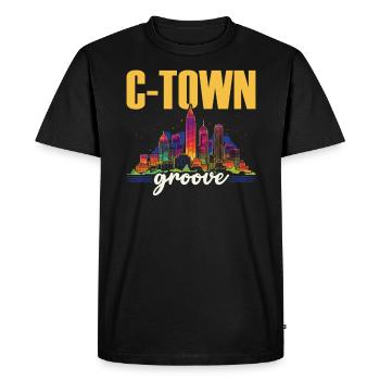 Cleveland State Ohio USA America United States - Men's Premium Organic T-Shirt - black - Front - Nico (187cm)