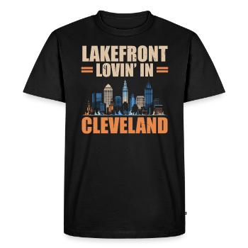 Cleveland State Ohio USA America United States - Men's Premium Organic T-Shirt - black - Front - Nico (187cm)
