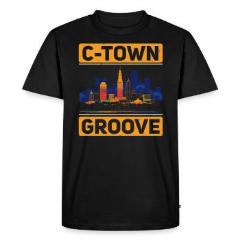 Cleveland State Ohio USA America United States - Men's Premium Organic T-Shirt - black - Front - Nico (187cm)