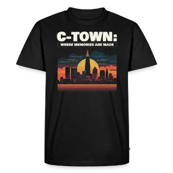 Cleveland State Ohio USA America United States - Men's Premium Organic T-Shirt - black - Front - Nico (187cm)