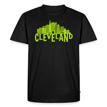 Cleveland State Ohio USA America United States - Men's Premium Organic T-Shirt - black - Front - Nico (187cm)