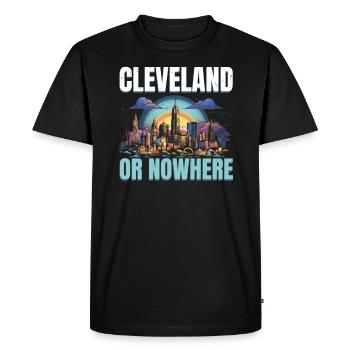 Cleveland State Ohio USA America United States - Men's Premium Organic T-Shirt - black - Front - Nico (187cm)