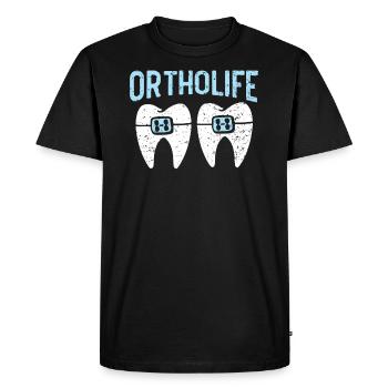 Emploi d’assistant orthodontique Dentiste dentaire - T-shirt Premium bio Homme - noir - Devant - Nico (187cm)