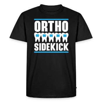 Emploi d’assistant orthodontique Dentiste dentaire - T-shirt Premium bio Homme - noir - Devant - Nico (187cm)