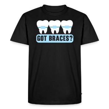 Emploi d’assistant orthodontique Dentiste dentaire - T-shirt Premium bio Homme - noir - Devant - Nico (187cm)