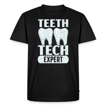 Emploi d’assistant orthodontique Dentiste dentaire - T-shirt Premium bio Homme - noir - Devant - Nico (187cm)