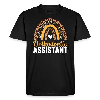 Emploi d’assistant orthodontique Dentiste dentaire - T-shirt Premium bio Homme - noir - Devant - Nico (187cm)
