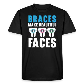 Emploi d’assistant orthodontique Dentiste dentaire - T-shirt Premium bio Homme - noir - Devant - Nico (187cm)