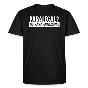 Assistante juridique Profession d’étudiante en droit Parajuriste - T-shirt Premium bio Homme - noir - Devant - Nico (187cm)