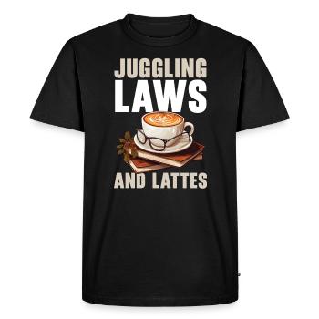 Assistante juridique Profession d’étudiante en droit Parajuriste - T-shirt Premium bio Homme - noir - Devant - Nico (187cm)