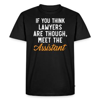 Assistante juridique Profession d’étudiante en droit Parajuriste - T-shirt Premium bio Homme - noir - Devant - Nico (187cm)