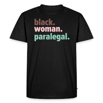 Assistante juridique Profession d’étudiante en droit Parajuriste - T-shirt Premium bio Homme - noir - Devant - Nico (187cm)