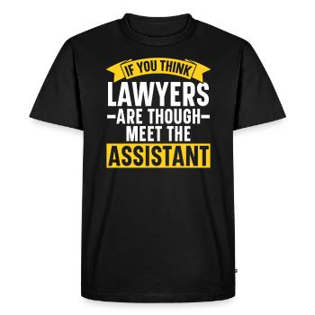 Assistante juridique Profession d’étudiante en droit Parajuriste - T-shirt Premium bio Homme - noir - Devant - Nico (187cm)