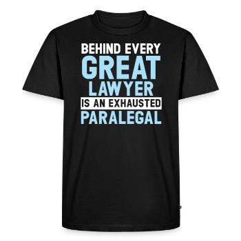 Assistante juridique Profession d’étudiante en droit Parajuriste - T-shirt Premium bio Homme - noir - Devant - Nico (187cm)