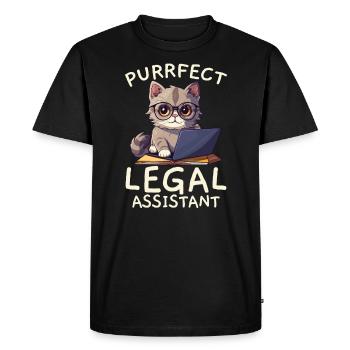 Assistante juridique Profession d’étudiante en droit Parajuriste - T-shirt Premium bio Homme - noir - Devant - Nico (187cm)