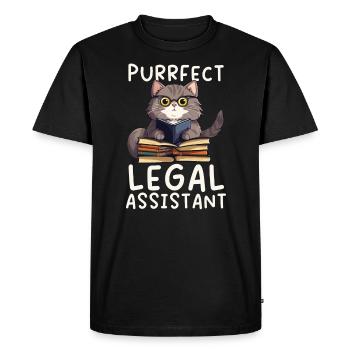 Assistante juridique Profession d’étudiante en droit Parajuriste - T-shirt Premium bio Homme - noir - Devant - Nico (187cm)